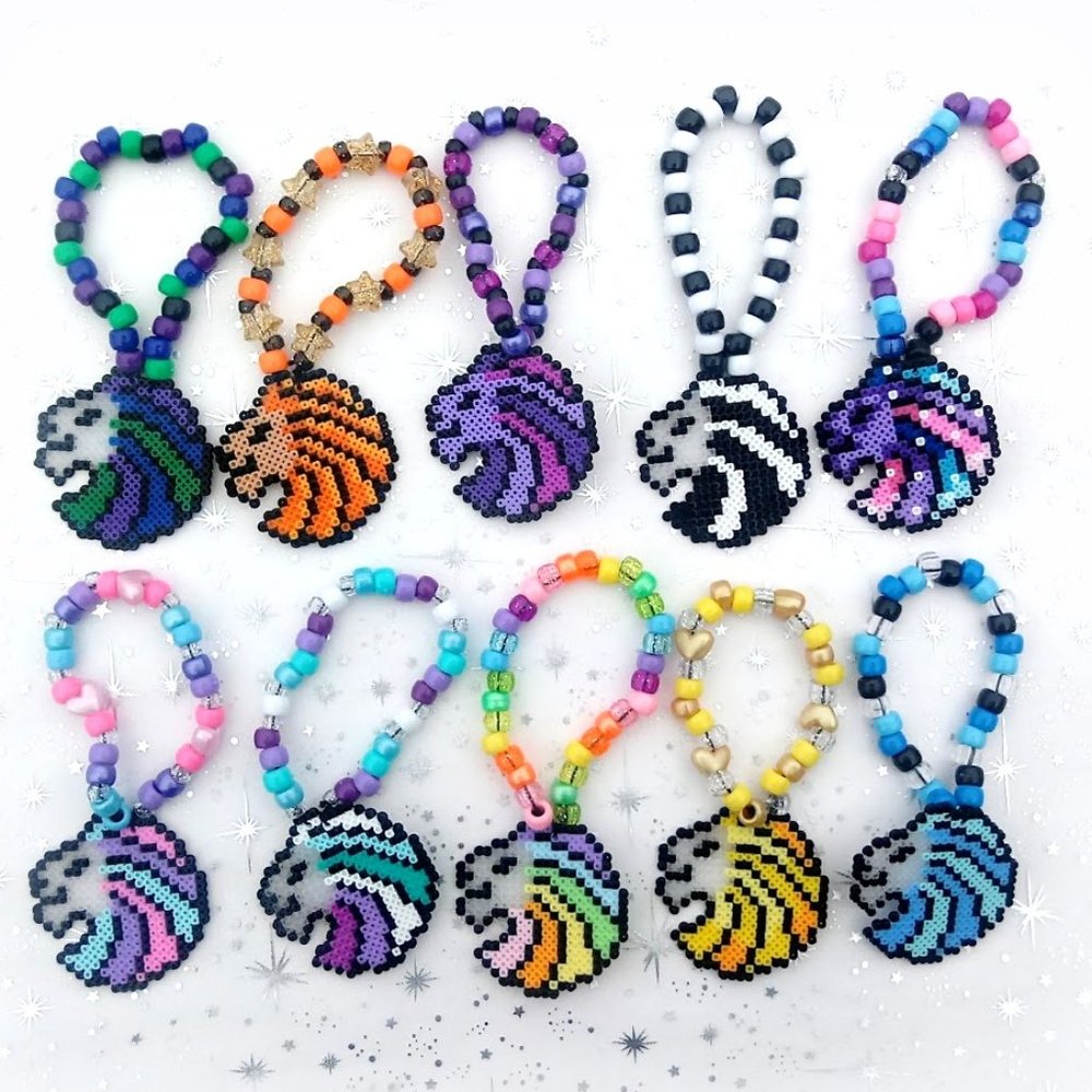 Seven Lions Galaxy Kandi Perler Bead Bracelet